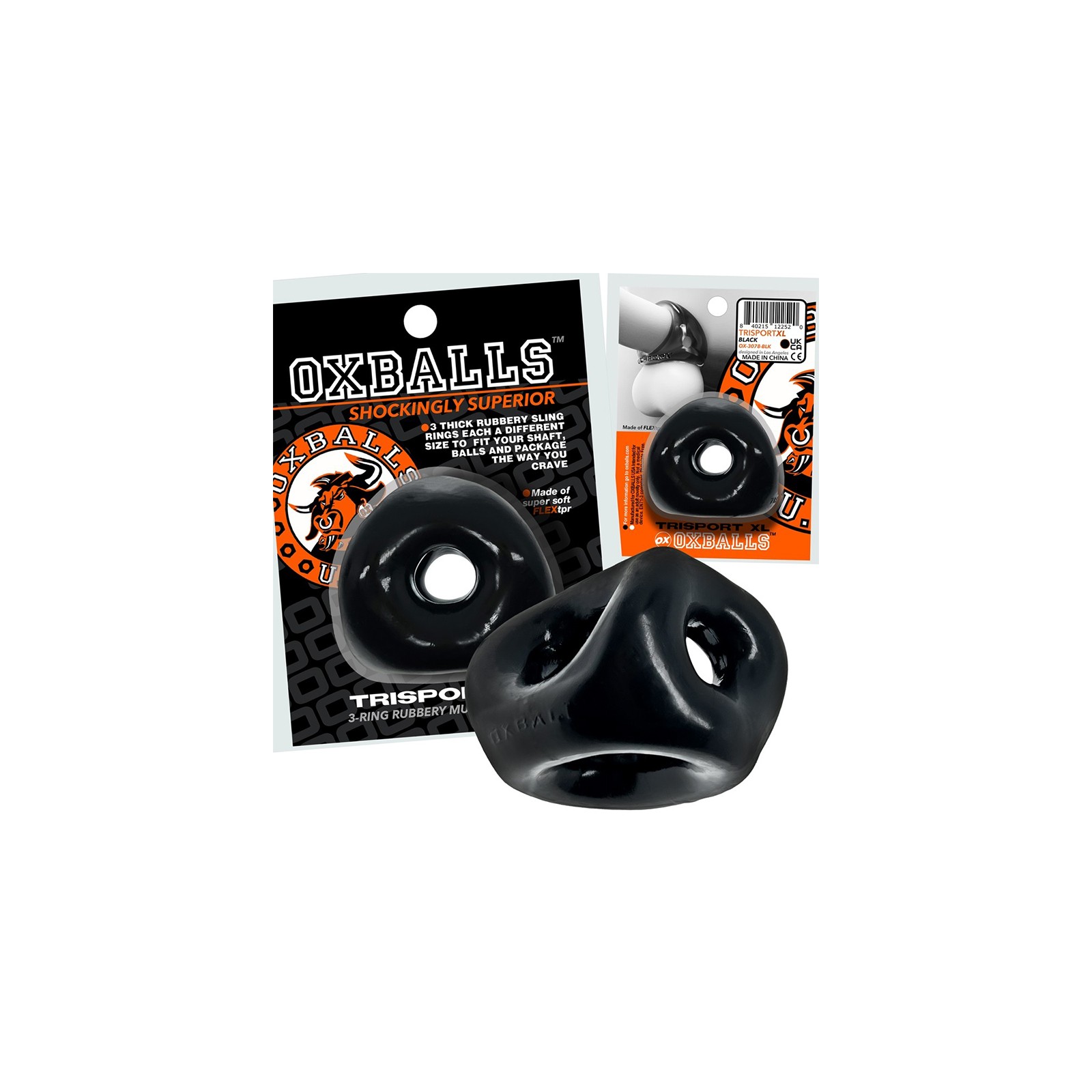 Oxballs Tri-Sport XL Sling de 3 Anillos - Negro