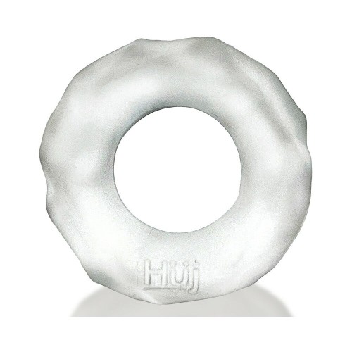 Hunkyjunk Fractal Tactile Cockring - Clear Ice for Comfort