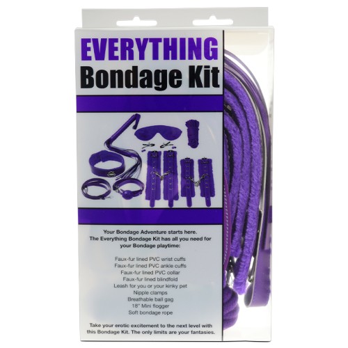 Kit de Bondage Todo en Uno de 12 Piezas - Morado