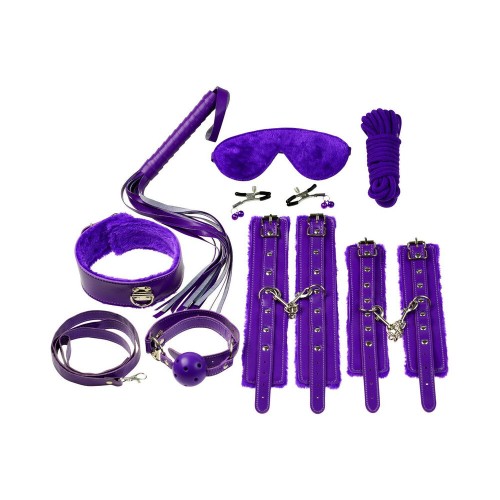 Kit de Bondage Todo en Uno de 12 Piezas - Morado