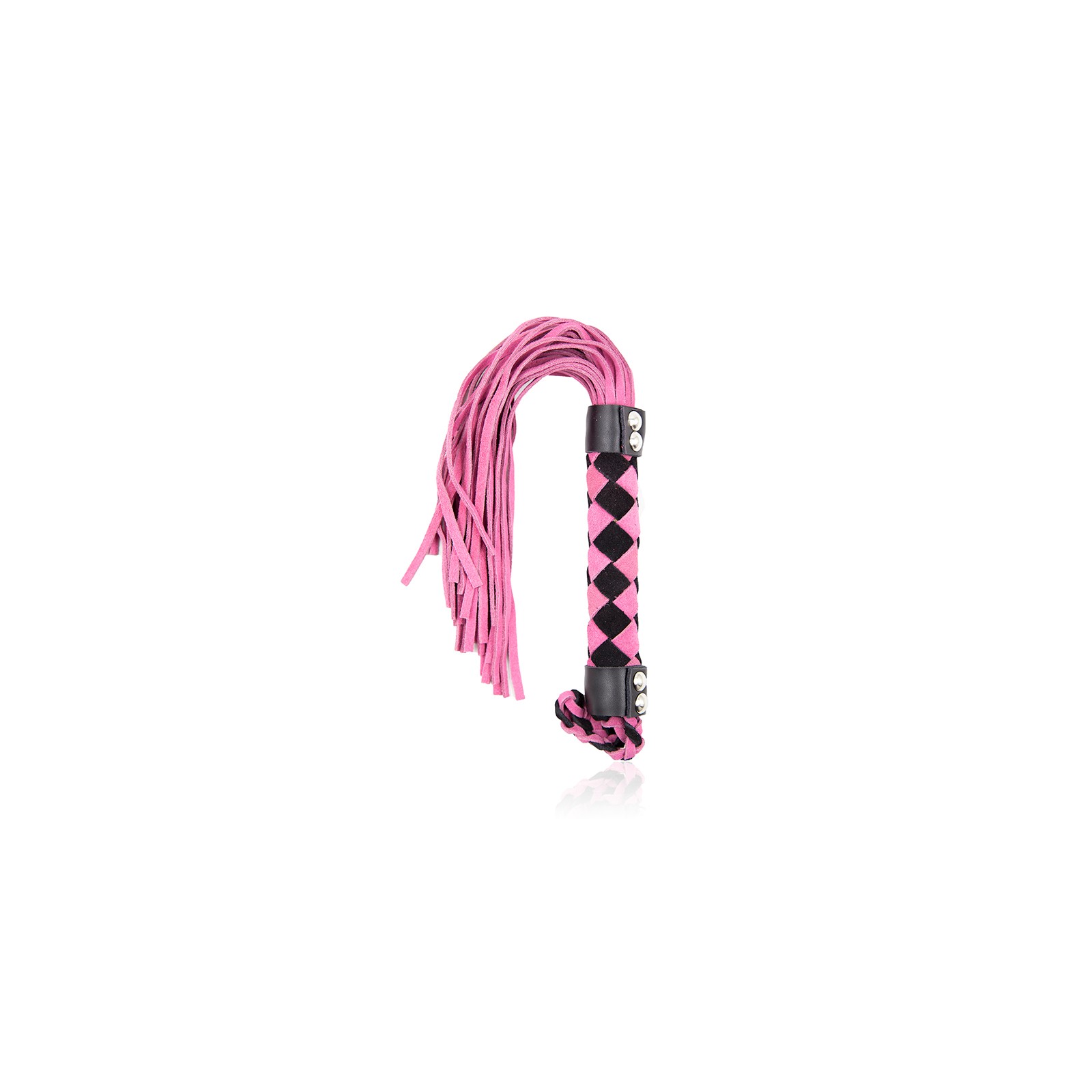 Flogger de Cuero Ple'sur Rosa 15.5in