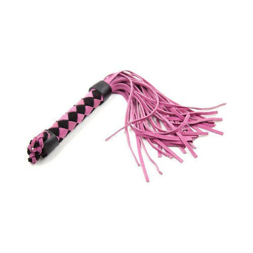 Flogger de Cuero Ple'sur Rosa 15.5in