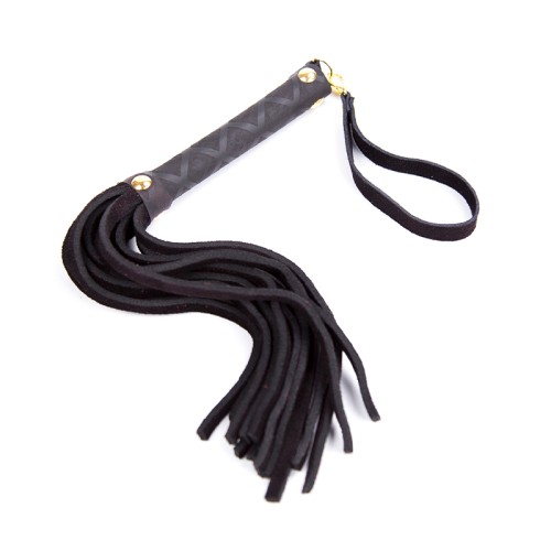 Ple'sur Mini Flogger de Cuero Negro 11 in.