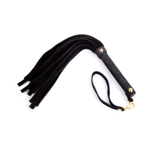 Ple'sur 11 in. Mini Leather Flogger Black