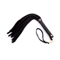 Ple'sur Mini Flogger de Cuero Negro 11 in.