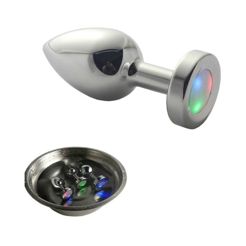 LED Light-Up Metal Anal Plug Small