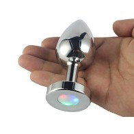 LED Light-Up Metal Anal Plug Small