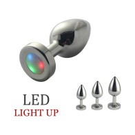 LED Light-Up Metal Anal Plug Small