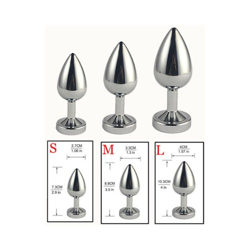 LED Light-Up Metal Anal Plug Small