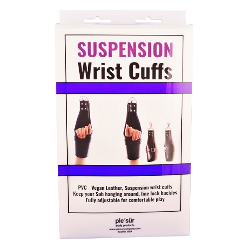 Ple'sur PVC Locking Cuff Suspension Restraints Black