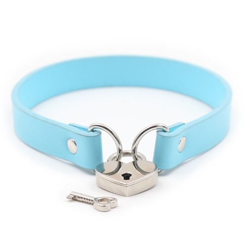 Ple'sur PVC Collar With Heart Lock & Key