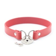 Collar PVC con Cerradura de Corazón Ple'sur Rojo