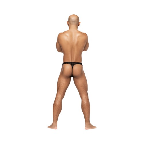 Male Power Heart Breaker Micro V Thong Black S/M