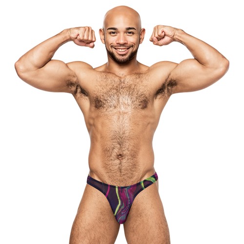 Male Power Galactic Bong Thong Print S/M - Comfortable Style