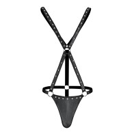 Arnés Corporal Fetish Warrior Criss-Cross Negro L/XL de Male Power