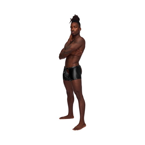 Male Power Fetish Poseidon Chap-Style Shorts - Black