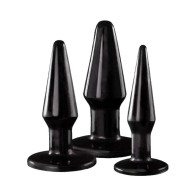 Ass-Sation Anal Training Butt Plug Kit #2 Black