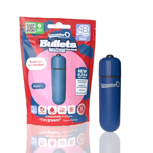 Vibrador Bullet Screaming O 4B en Blueberry para Estimulación Suprema