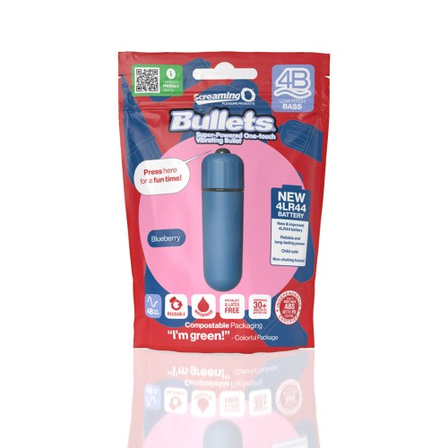 Screaming O 4B Bullet Vibrator in Blueberry for Ultimate Stimulation