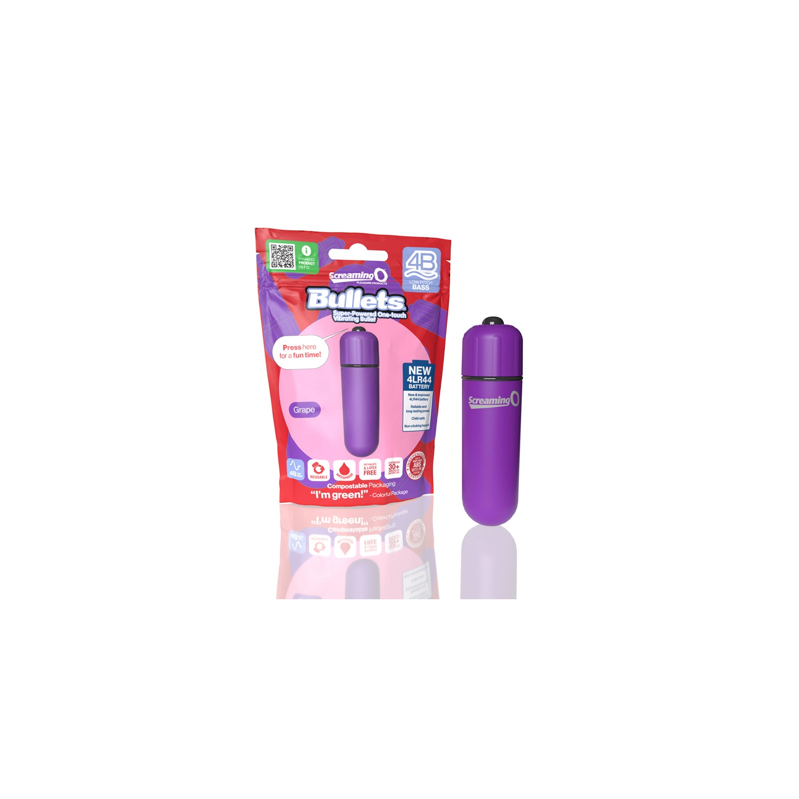 Screaming O 4B Bullet Vibrator Grape - Powerful and Waterproof