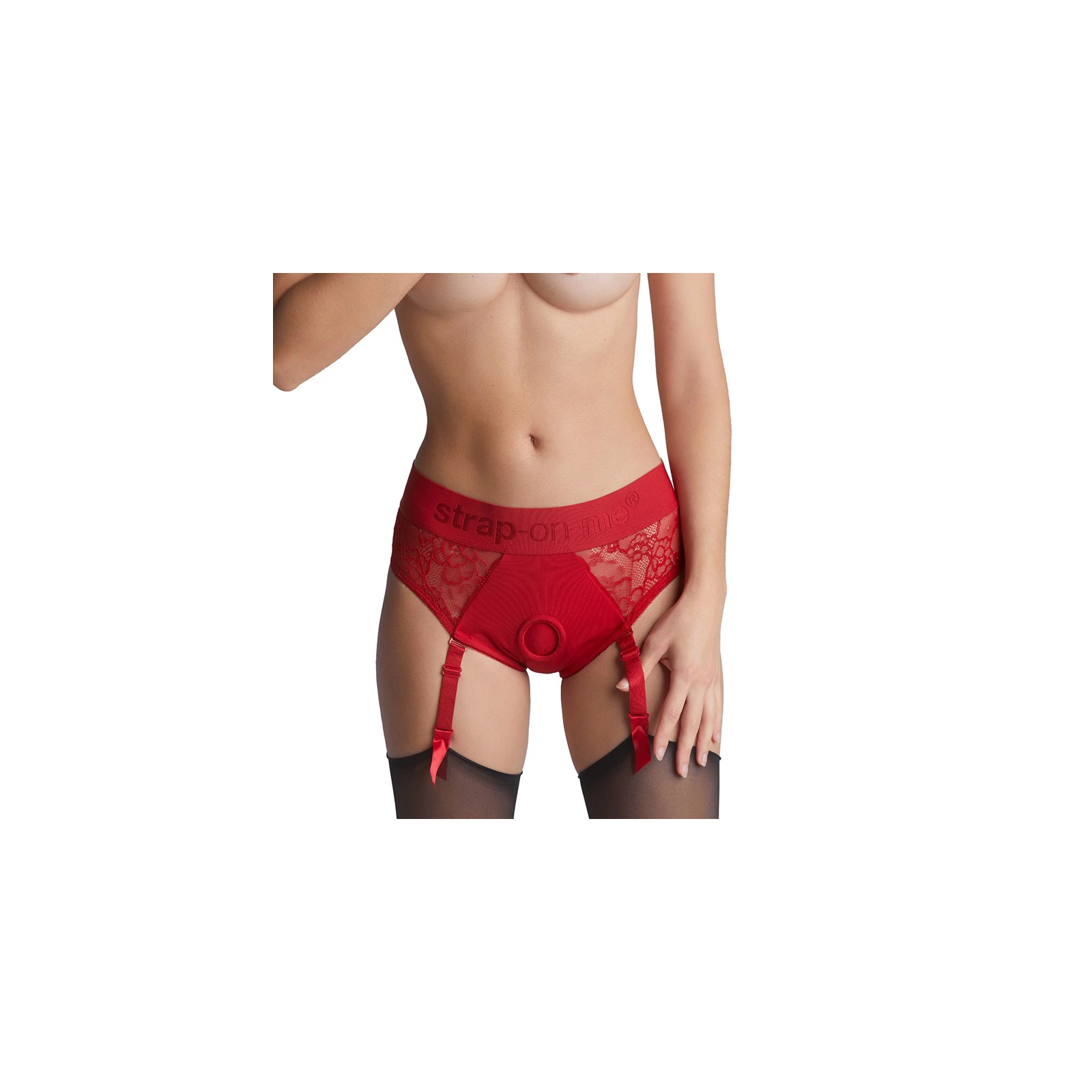 Arnés de Lencería Diva Strap-On-Me Rojo XL