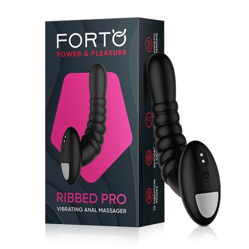 Forto Ribbed Pro Silicone Vibrating Anal Massager