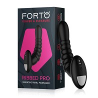 Forto Ribbed Pro Silicone Vibrating Anal Massager