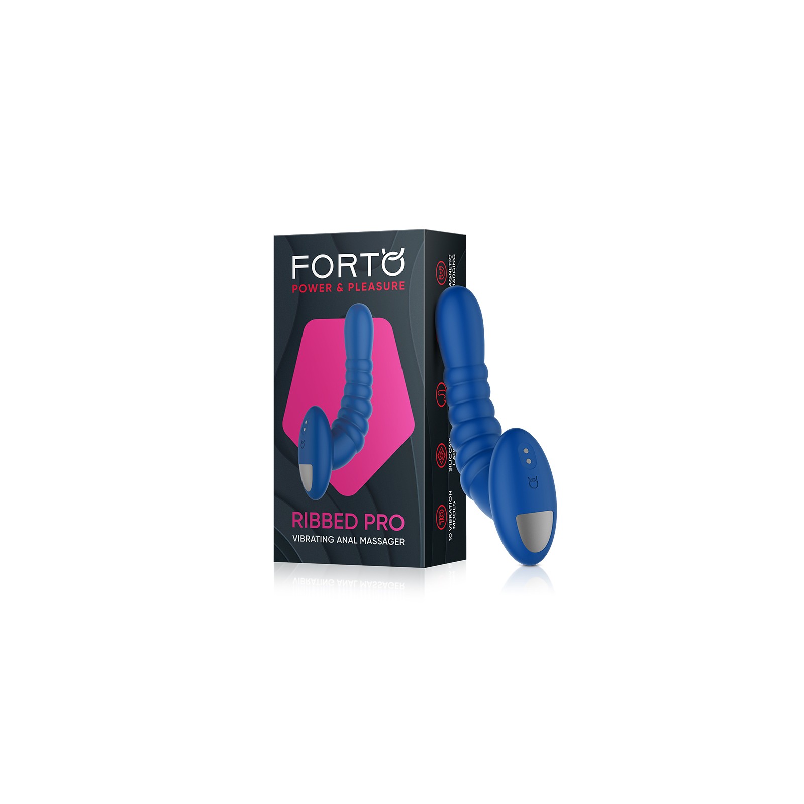 Forto Ribbed Pro Vibrating Anal Massager for Enhanced Pleasure