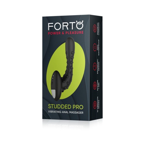 Forto Studded Pro Rechargeable Silicone Vibrating Anal Massager