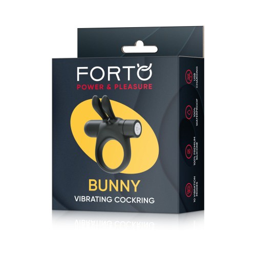 Forto Bunny Vibrating Cockring Rechargeable Silicone