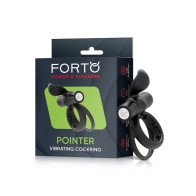 Forto Pointer Dual Rechargeable Cock Ring for Intense Stimulation