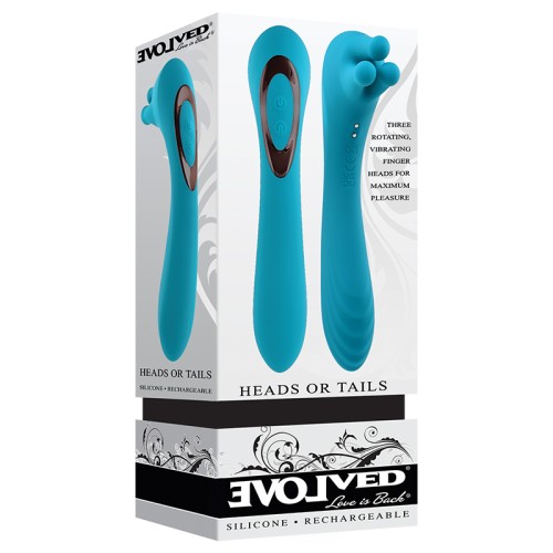 Evolved Heads or Tails Rechargeable Silicone Vibrator