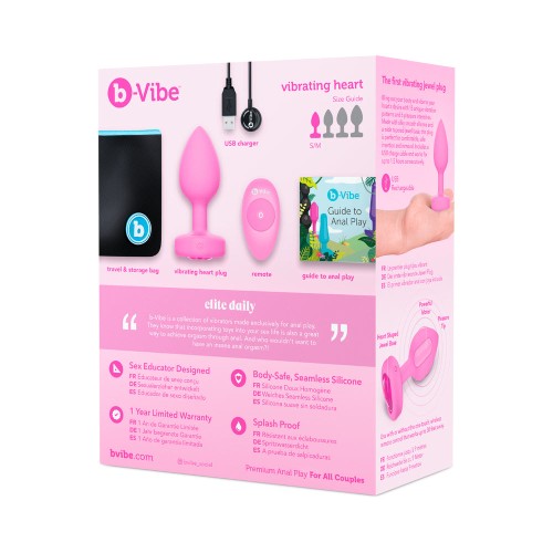 b-Vibe Plug Anal Vibrante Corazón - Placer Supremo