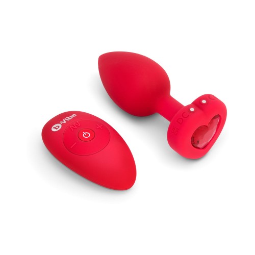 b-Vibe Heart Anal Plug with Vibration for Couples Play