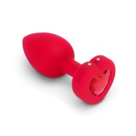 Plug Anal Vibrante en Forma de Corazón b-Vibe para Juegos en Pareja