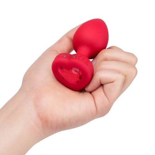 Plug Anal Vibrante en Forma de Corazón b-Vibe para Juegos en Pareja