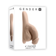 Packer Realista Gender X de 4 Pulgadas Claro