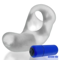 Hunkyjunk Buzzfuck Sling with Taint Vibrator Clear Ice