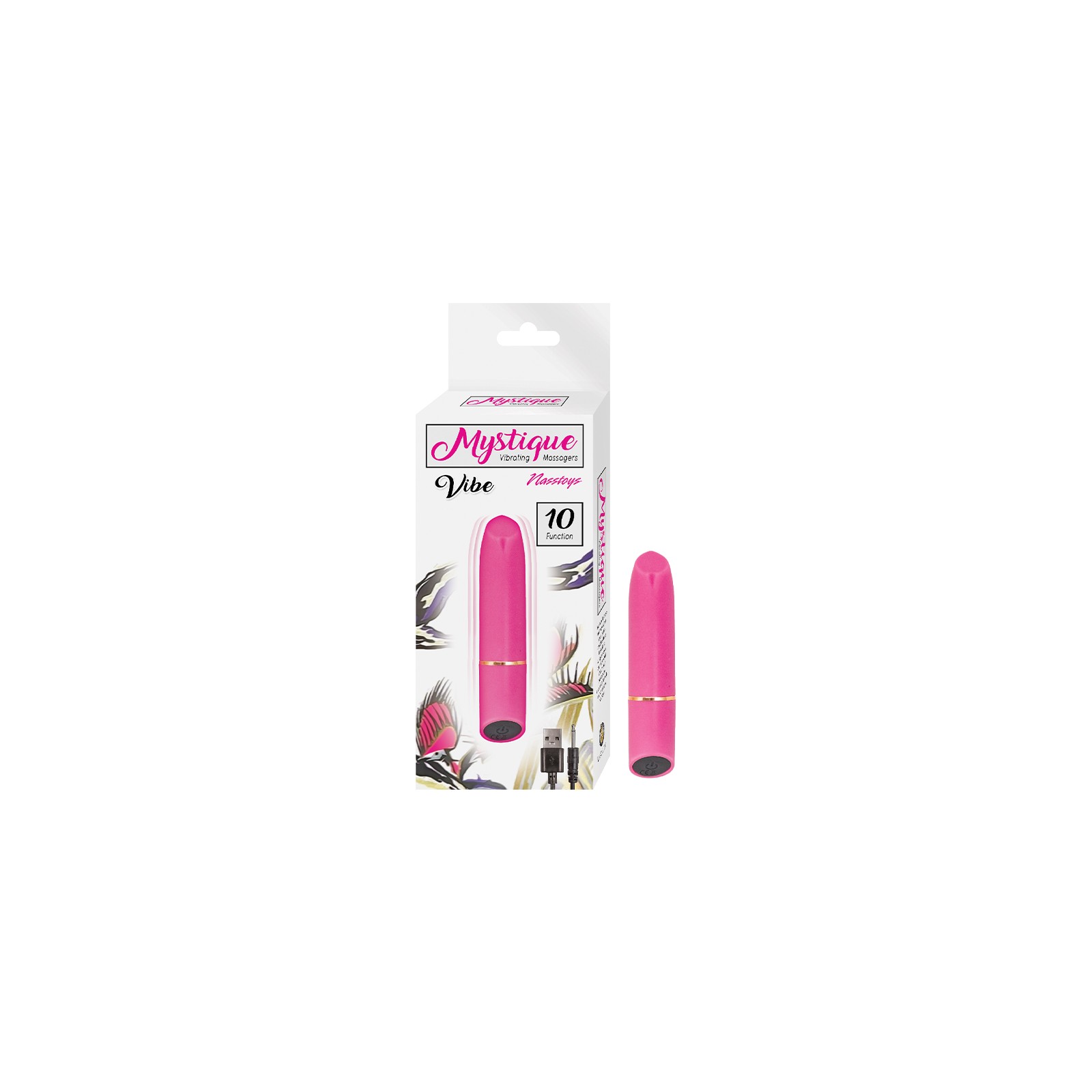 Nasstoys Mystique Rechargeable Silicone Bullet Vibrator - Pink