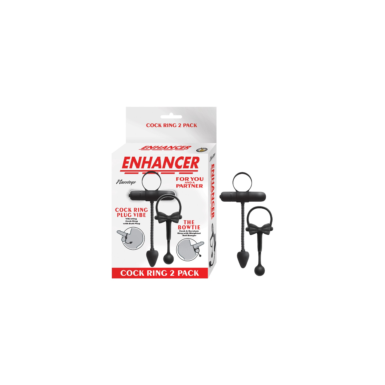 Enhancer Anillo para el Pene 2 Pack para Mayor Placer