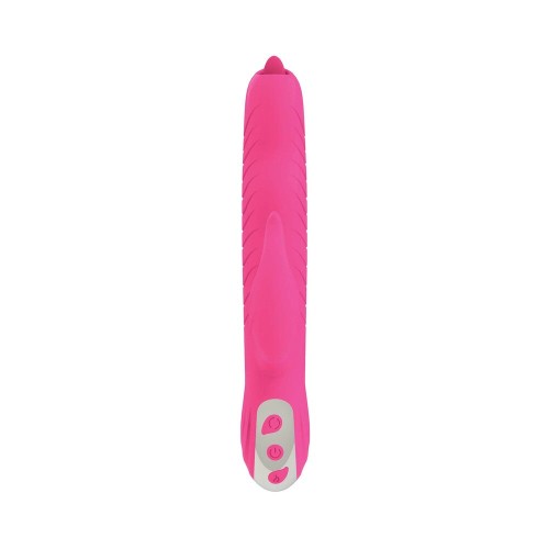 Estimulador Doble Passion Dolphin Calentador Rosa