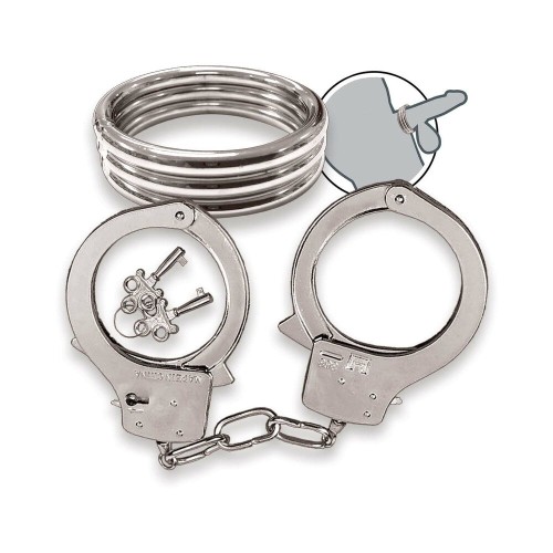 Nasstoys Dominant Submissive Cockring & Handcuffs Set