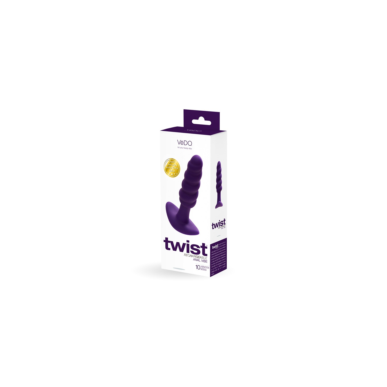 Plug Anal Vibrante VeDO Twist para Sensaciones