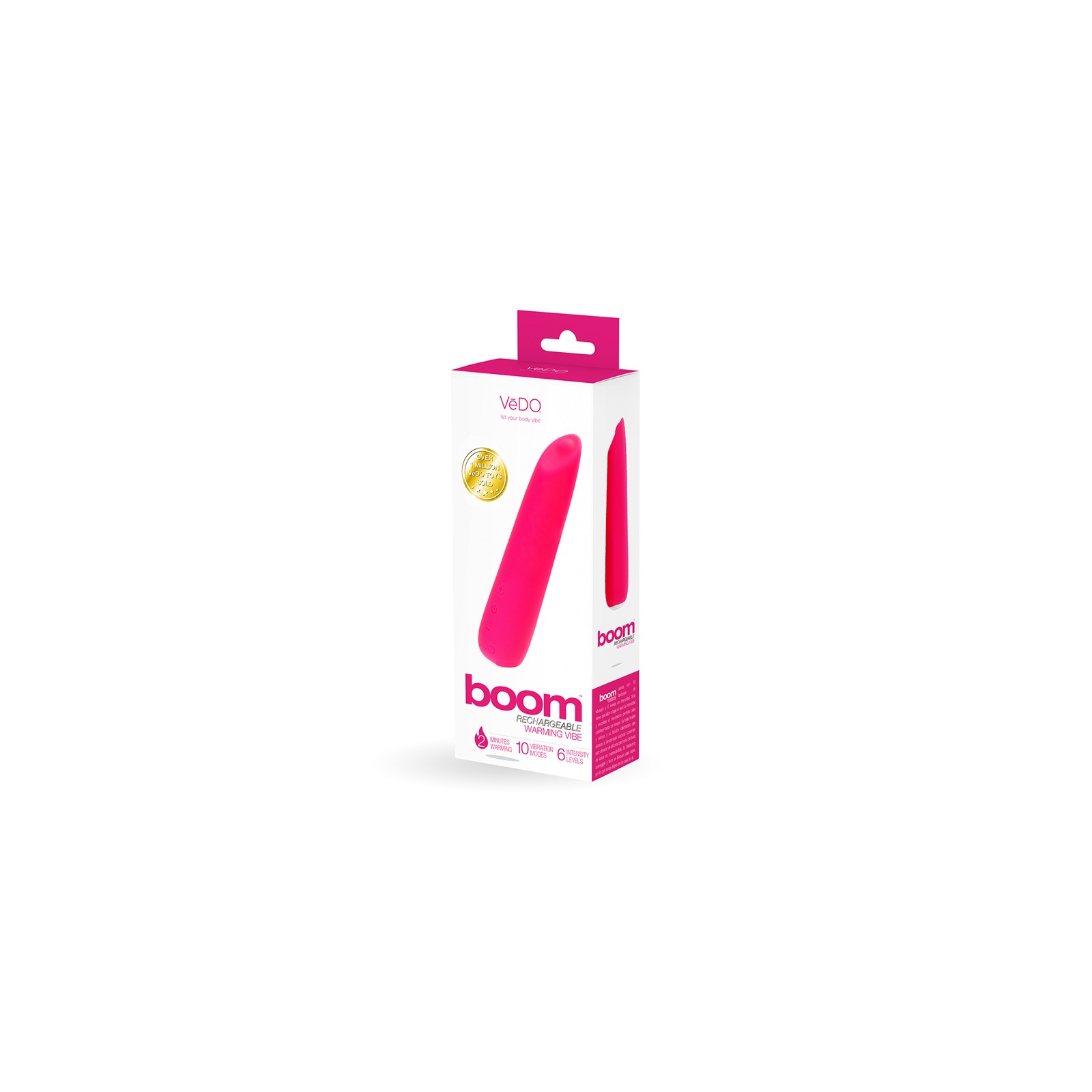 VeDO Boom Warming Silicone Slimline Vibrator Pink