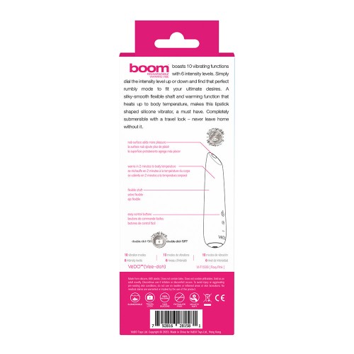 VeDO Boom Warming Silicone Slimline Vibrator Pink