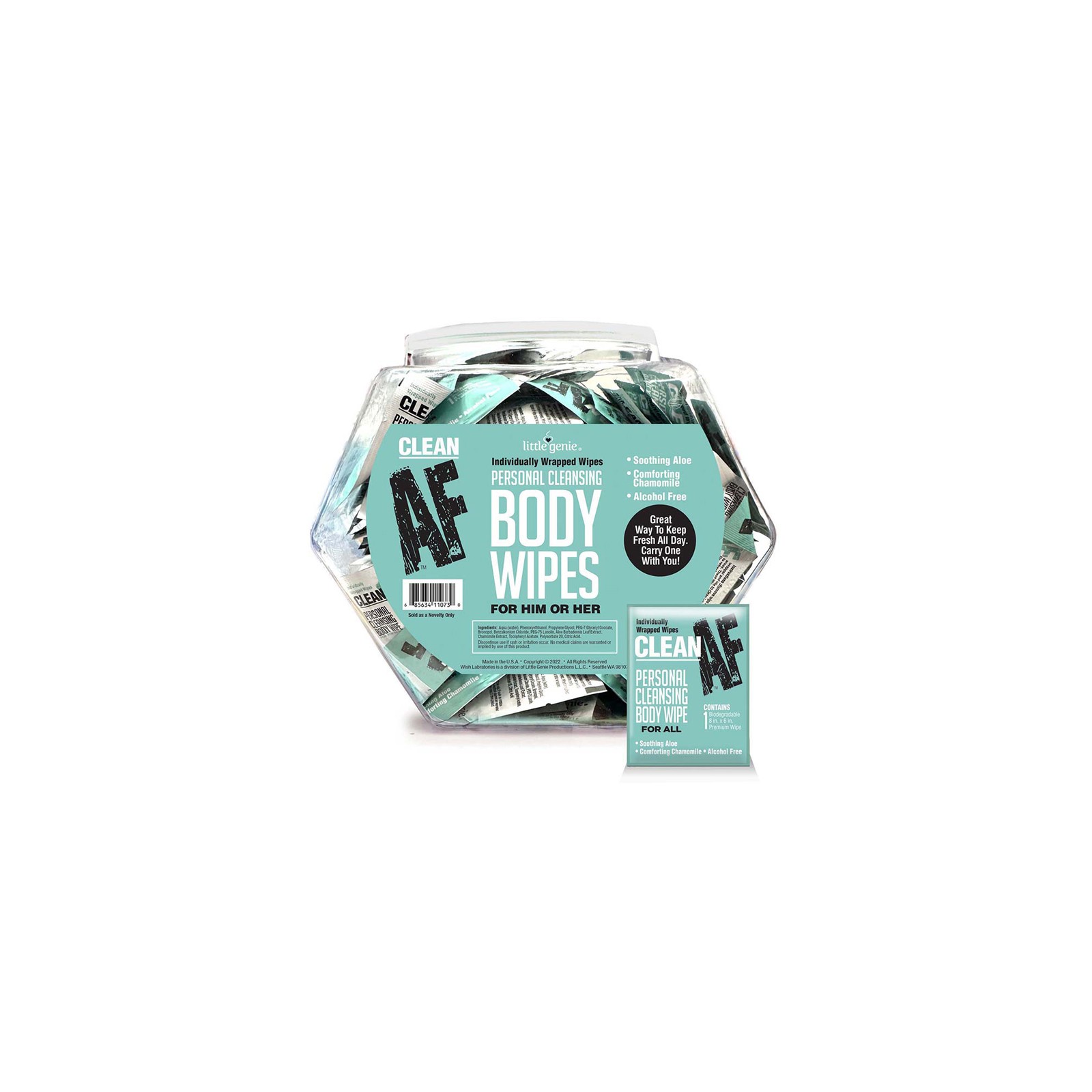 Clean AF Personal Body Wipes 96-Pack