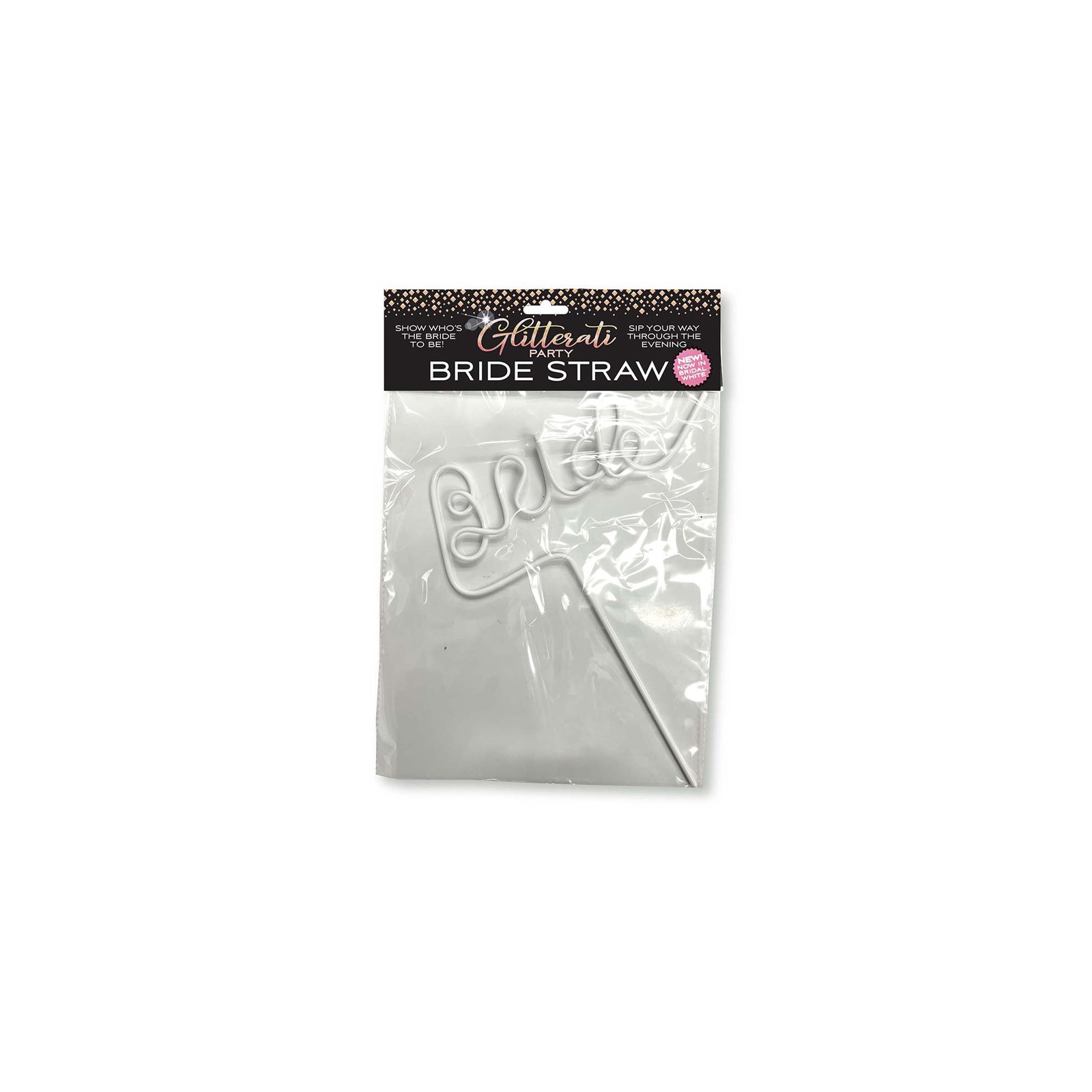 Glitterati Party Bride Twisty Straw