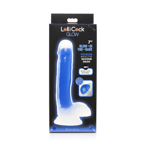 Lollicock Glow-in-the-Dark Silicone Dildo 7 in.