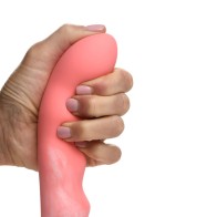 Dildo de Silicona Ondulada de 8 in. Rosa/Blanco