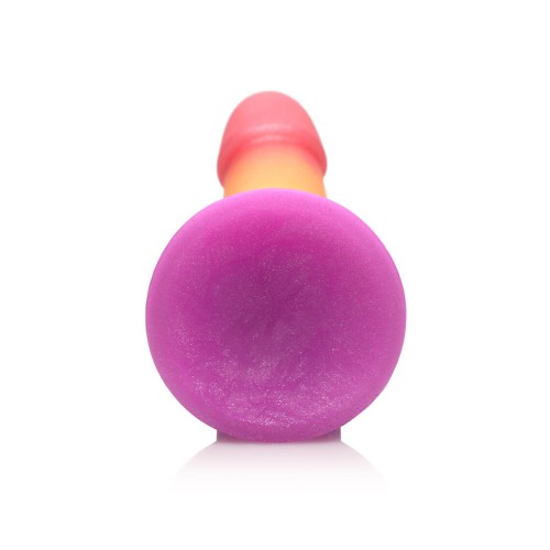 Simply Sweet Phallic 6.5 in. Silicone Dildo Rainbow